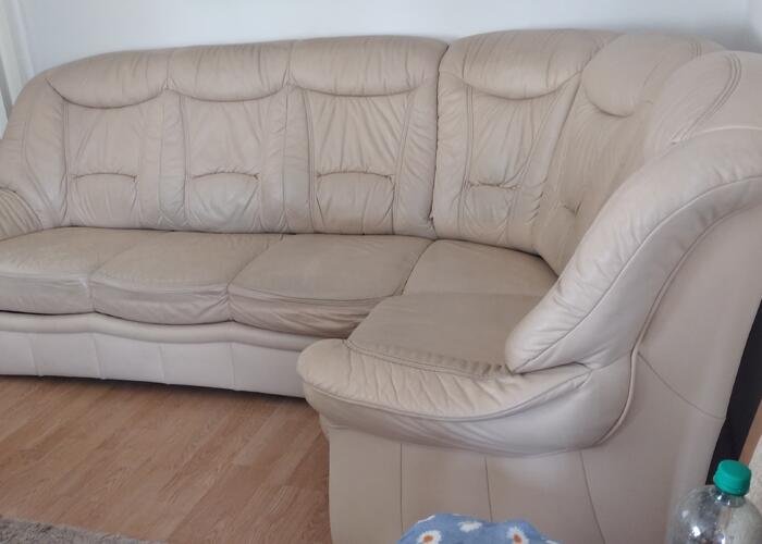 Grajewo ogłoszenia: Kanapa skórzana z funkcją spania. Stan bardzo dobry.